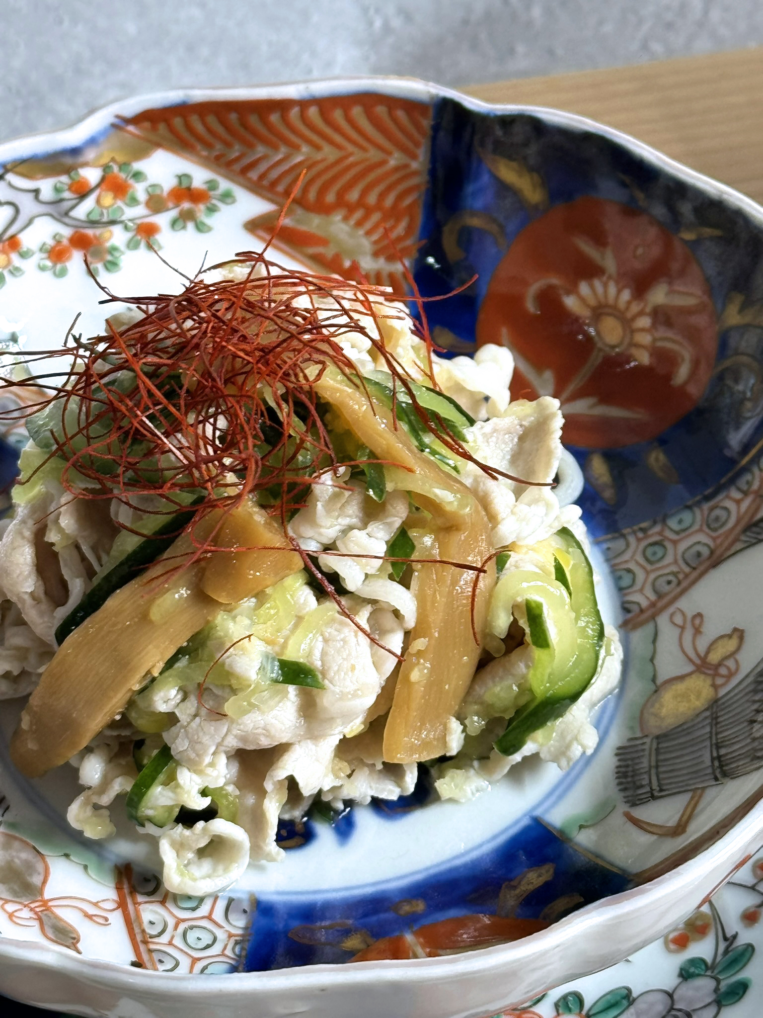 【おうちレシピ】ゆめの大地で作る 豚肉とメンマの中華風塩サラダ